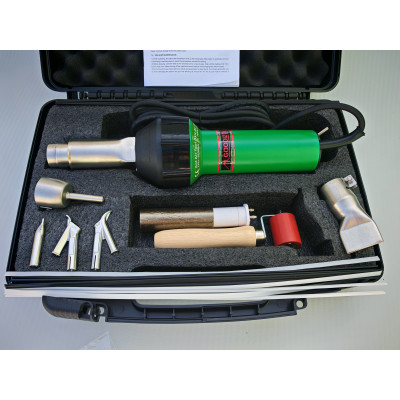 Профессиональный фен GOODIZOL DSH D-1 1600 W — комплект для сварки ПВХ/ТПО мембраны, тента, лайнера Профессиональный фен GOODIZOL DSH D-1 1600 W — комплект для сварки ПВХ/ТПО мембраны, тента, лайнера