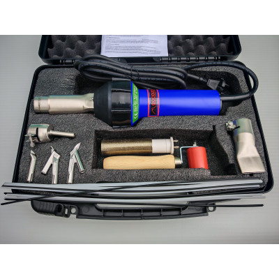 Фен GOODIZOL DSH D-1 1600 W комплект для сварки ПВХ/ТПО мембраны, полимеров, линолеума Фен GOODIZOL DSH D-1 1600 W комплект для сварки ПВХ/ТПО мембраны, полимеров, линолеума