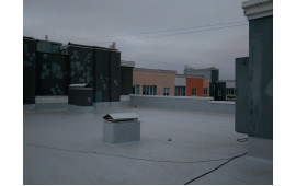 Ирпень. Зимний монтаж ПВХ мембраны. Ремонт плоской крыши.