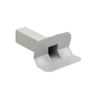 Переливная парапетная ПВХ воронка, с галтелью, 92 х 92 мм, L 375 мм