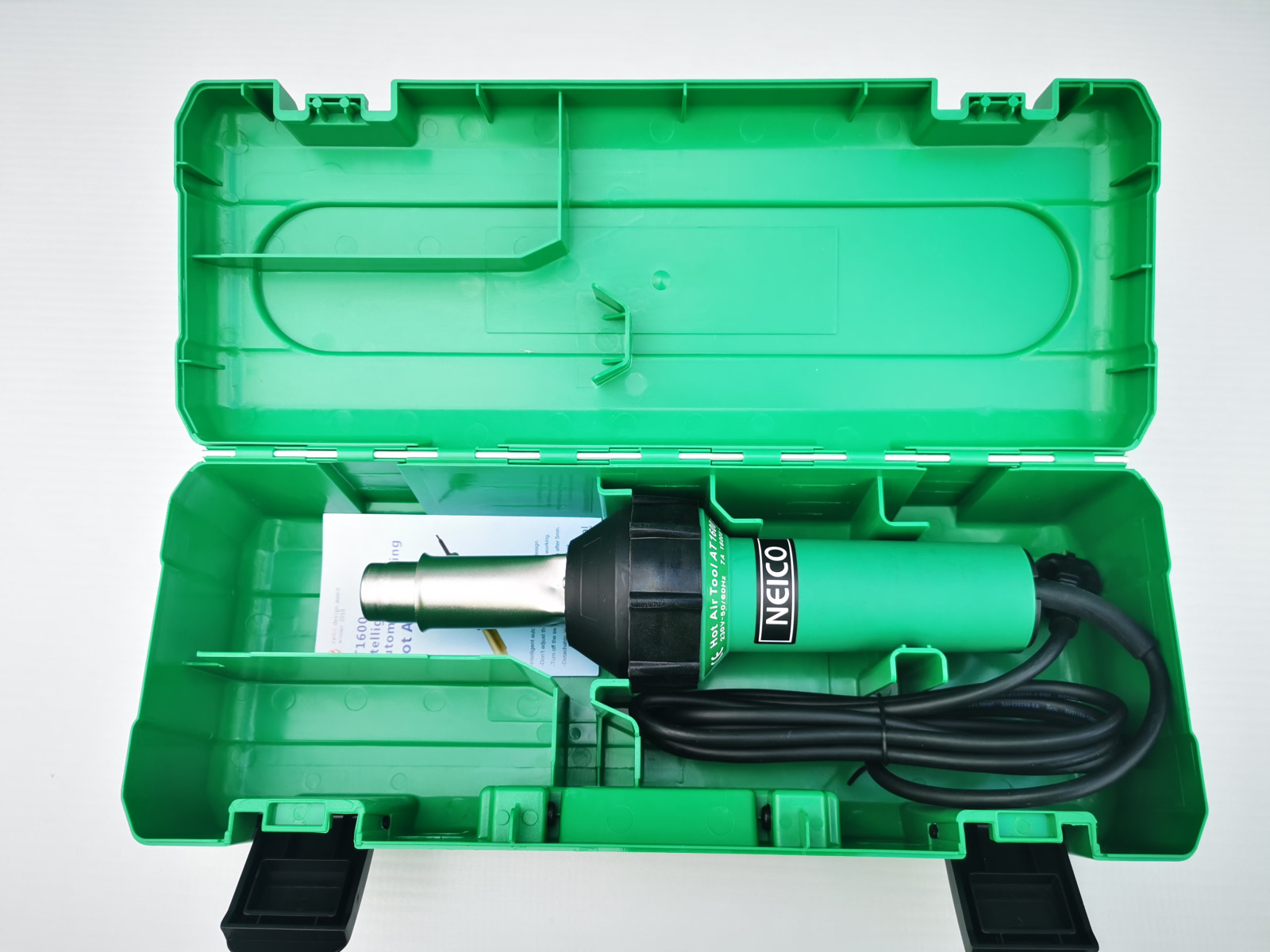 Фен Neico AT 1600w із кейсом. Для зварювання ПВХ мембрани, лінолеуму. Фен Neico AT 1600w із кейсом. Для зварювання ПВХ мембрани, лінолеуму.