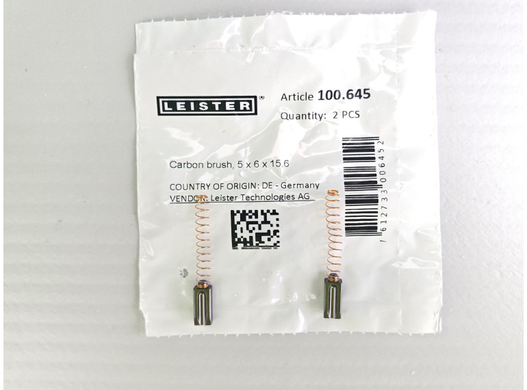 Щетки графитовые оригинал Leister 100.645 для фенов Leister triac s, pid, Herz, Rayma, Neico, HLTE. Щетки графитовые оригинал Leister 100.645 для фенов Leister triac s, pid, Herz, Rayma, Neico, HLTE.