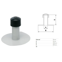 ПВХ флюгарка. Аэратор Ø 75 мм h 225 мм ПВХ флюгарка. Аэратор Ø 75 мм h 225 мм