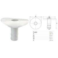 Воронка дренажная для ПВХ мембраны Ø 90 L 250 мм