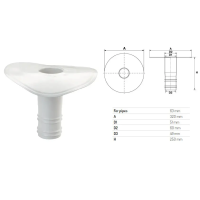 Воронка дренажная для ПВХ мембраны Ø 63 L 250 мм