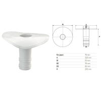 Воронка дренажная для ПВХ мембраны Ø 75 L 250 мм
