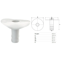 Воронка дренажна для мембрани ПВХ Ø 100 L 250 мм Воронка дренажна для мембрани ПВХ Ø 100 L 250 мм