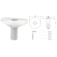 Воронка дренажная для мембран ПВХ Ø 110 L 250 мм. Воронка дренажная для мембран ПВХ Ø 110 L 250 мм.