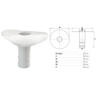 Воронка дренажна для ПВХ мембран Ø 125 L 250 мм Воронка дренажна для ПВХ мембран Ø 125 L 250 мм