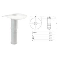 Воронка дренажная для ПВХ мембраны Ø 75 L 400 мм