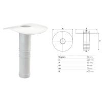 Воронка дренажная для ПВХ мембраны Ø 90 L 400 мм