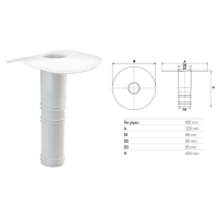 Воронка дренажна для мембрани ПВХ Ø 100 L 400 мм Воронка дренажна для мембрани ПВХ Ø 100 L 400 мм
