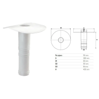 Воронка дренажная для мембран ПВХ Ø 110 L 400 мм. Воронка дренажная для мембран ПВХ Ø 110 L 400 мм.