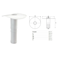 Воронка дренажна для ПВХ мембран Ø 125 L 400 мм Воронка дренажна для ПВХ мембран Ø 125 L 400 мм