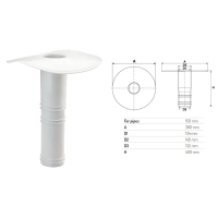 Воронка дренажна для ПВХ мембран Ø 150 L 400 мм Воронка дренажна для ПВХ мембран Ø 150 L 400 мм